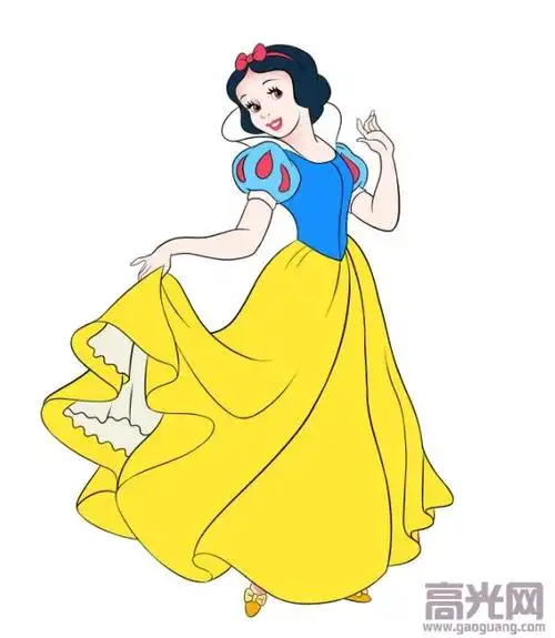 卡通人物简笔画教程白雪公主简笔画步骤图