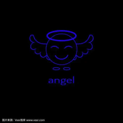 标志的形式,一个线性天使图标