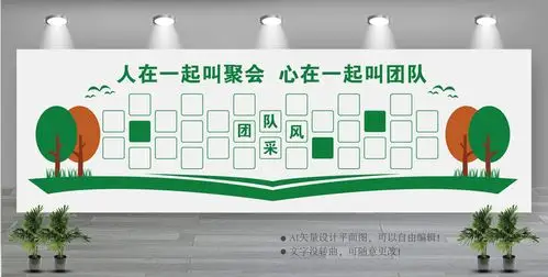 照片墙团队风采文化墙图片