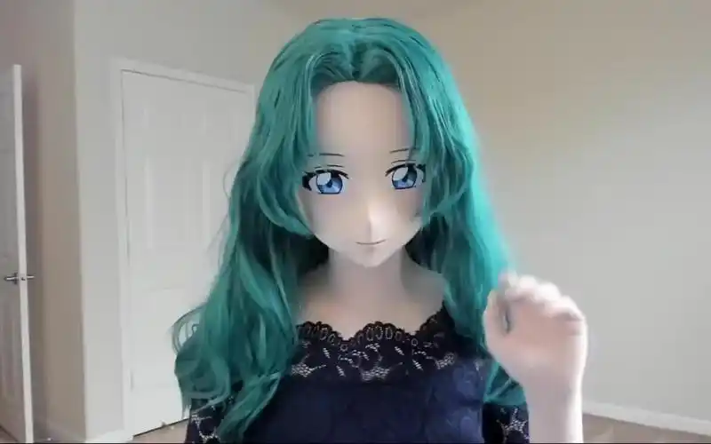 kigurumi面具美女头壳易容,非常精致的面具(新kig视频628)