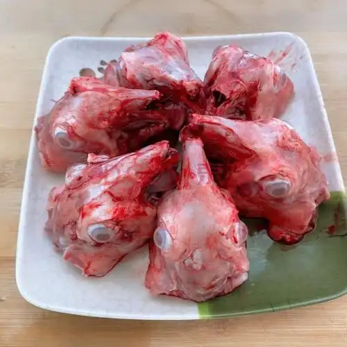 新鲜现杀活兔兔头兔脑麻辣兔头冷冻农家散养 三斤