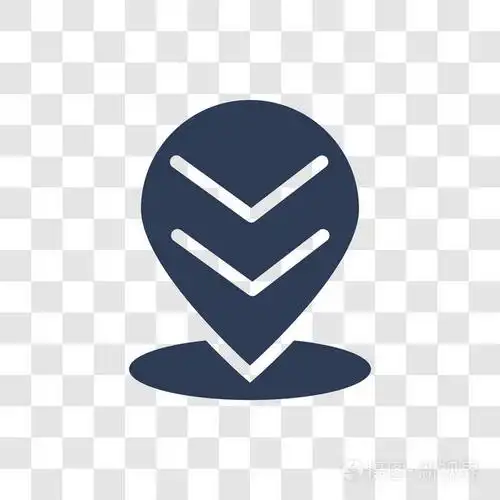 时尚下雪佛龙标志概念透明背景从地图和地点收集.