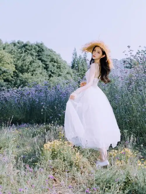 唯美作品欣赏丨蓝紫色的梦幻,花海中穿梭的精灵