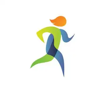 训练运动员的马拉松标志符号冲刺动机徽章成功分离工作矢量图运行图标