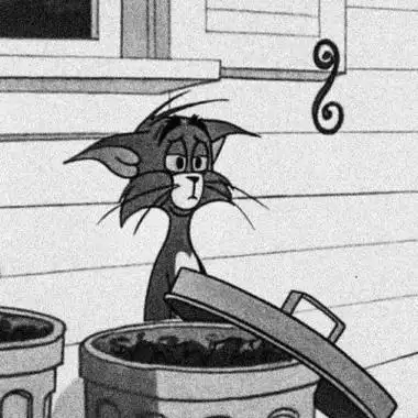 汤姆猫丧图头像高清好看的抖音汤姆猫丧图黑白头像