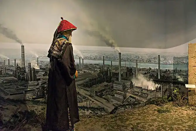 张之洞视察汉阳铁厂复原