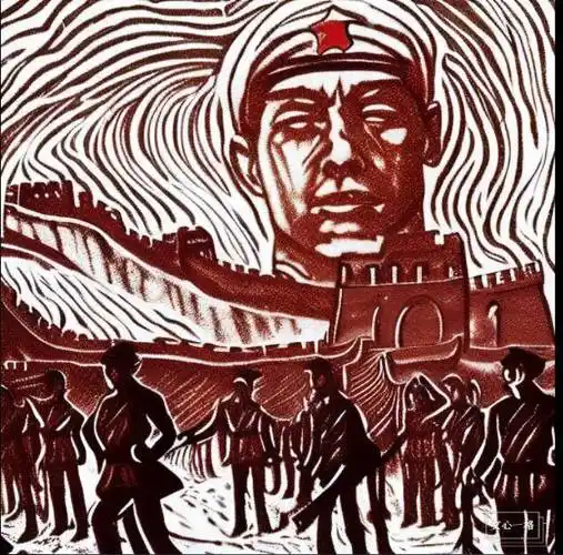 王旭升微电影-ai画创作红色印象《长城·英雄》_赞歌_中华民族_中国