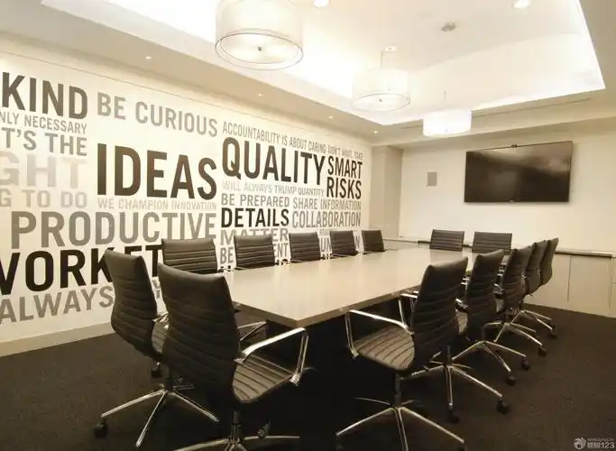 公司会议室背景墙设计效果图
