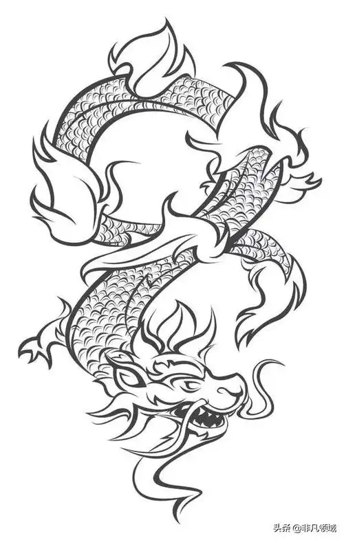 十二生肖简笔画之龙的画法