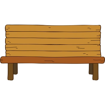 椅子木头长椅矢量素材卡通