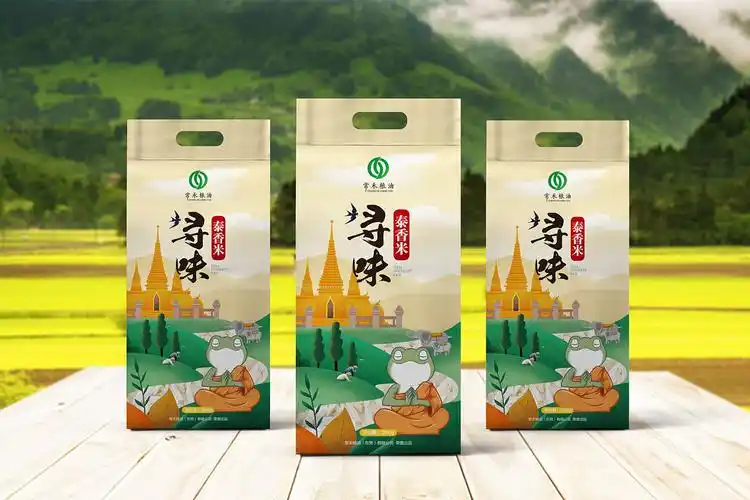 寻味大米卡通系列包装袋包装设计│by_今蝉设计