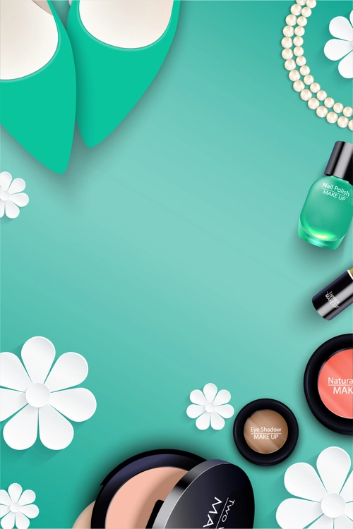 美妆化妆上新海报背景