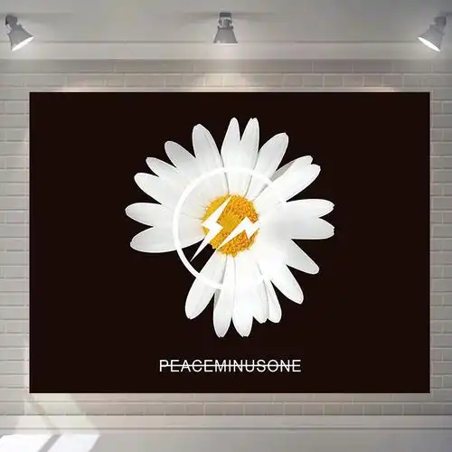 权志龙同款小雏菊挂布 背景布ins潮流背景装饰卧室床头大白墙改造