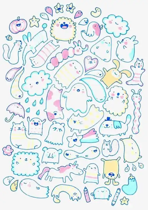 手绘可爱小动物