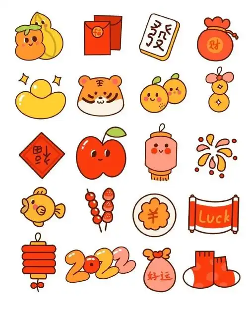 可爱的简笔画小图,一起画画吧