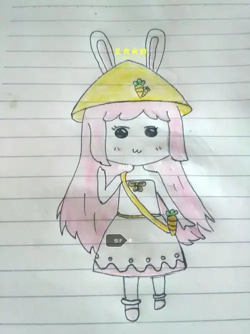 兔美美简笔画画迷你世界兔美美简笔画