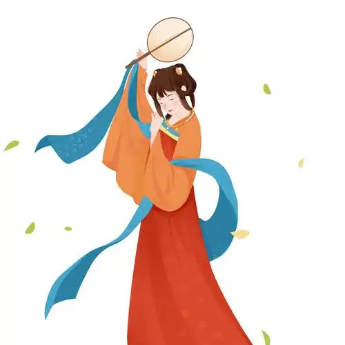 卡通古代美女汉服人物元素gif动态图美女卡通人物古代人物女神[gif]