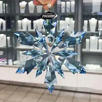 aoeey施华洛世奇冰雪奇缘汽车挂件水晶饰品2020雪花车载车内挂饰冰雪