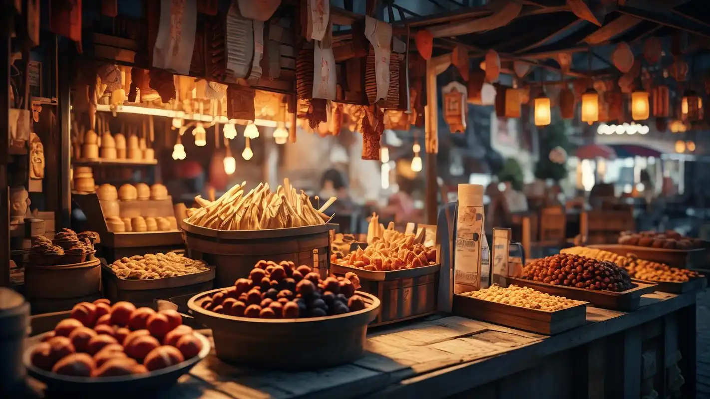 集市繁华街景壁纸精选96 探索集市的热闹与活力,这些街景壁纸将带你