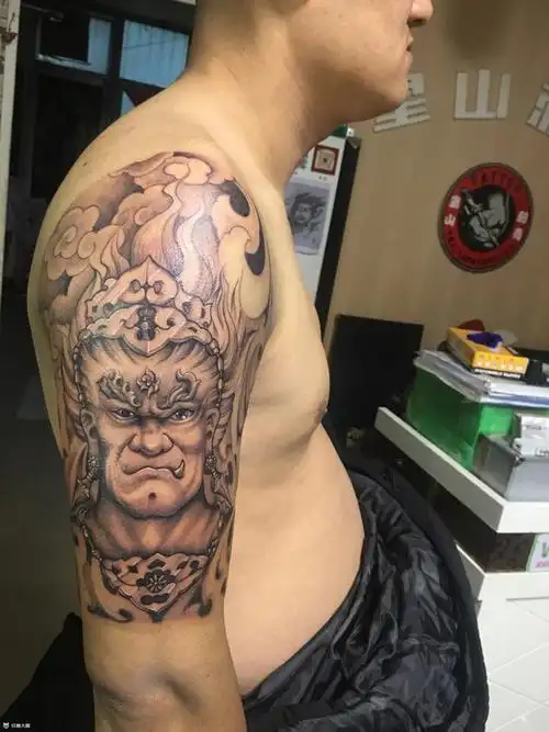 不动明王_纹身图案手稿图片_明皓的纹身作品集