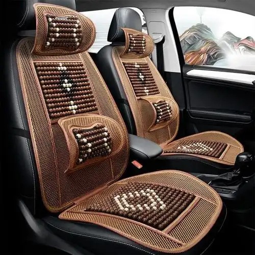 汽车冰垫靠背坐垫木珠夏季透气座椅垫货车单片通用凉席座垫夏天