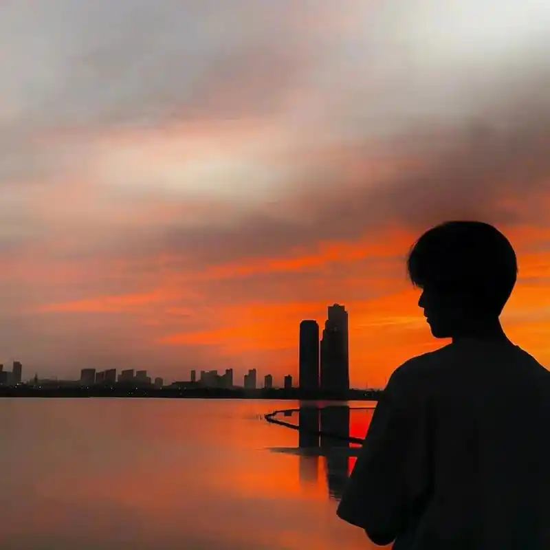 晚霞头像男生 - 抖音