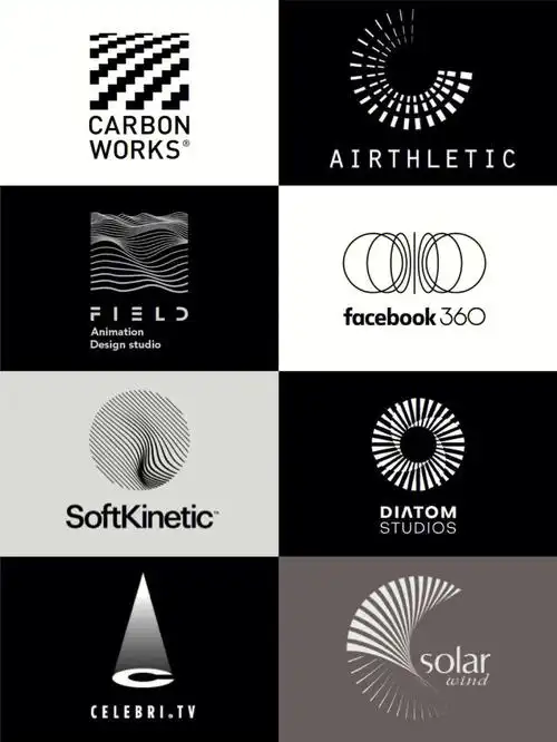 几何图形  线条发散形式的创意图形logo展示——luoke  洛克设计|生活