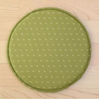 冬麻布风时尚圆椅垫 坐垫 圆形餐椅 小圆凳垫 绿锚 直径33cm