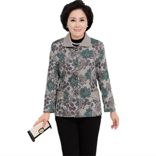 中老年女装外套春秋妈妈装春装 外套中年女