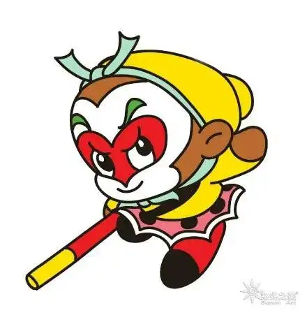 q版孙悟空简笔画萌萌的猴子.转载