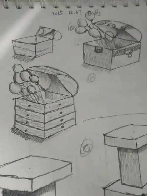 各种正方体的宝盒.