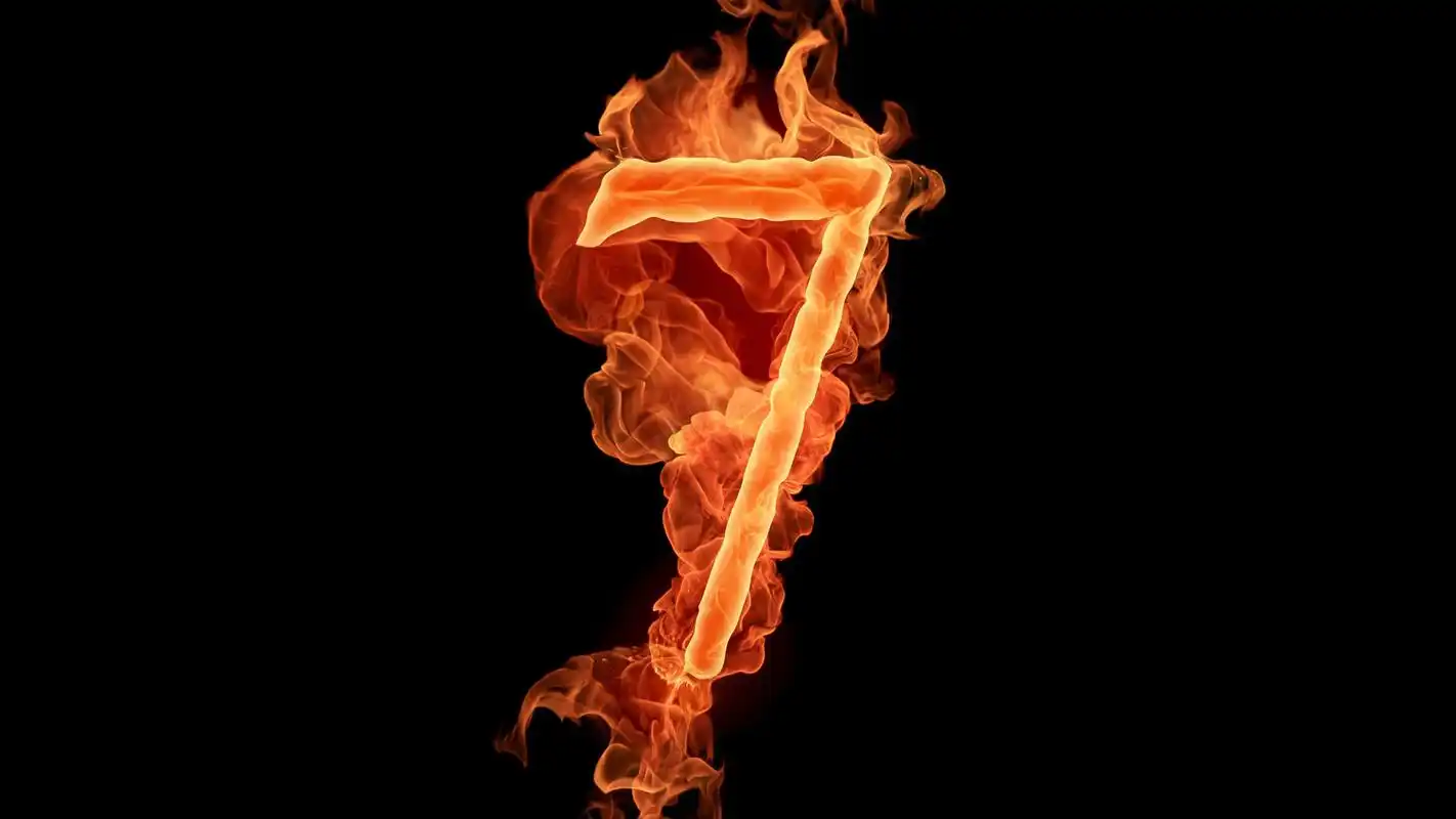 创意十足的火焰数字造型图片桌面壁纸高清