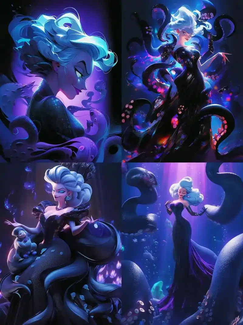 aigc|迪士尼小美人鱼—乌苏拉.今天是小美人鱼里面的反派角 - 抖音