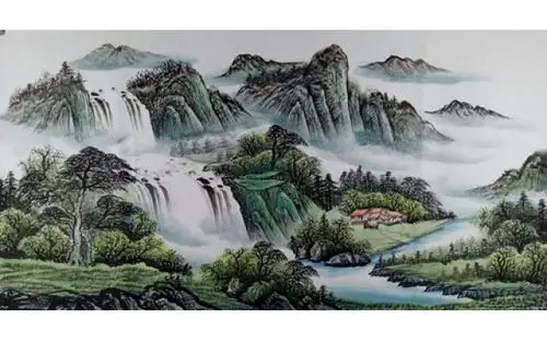 周老师2现代作家写意画四尺山水