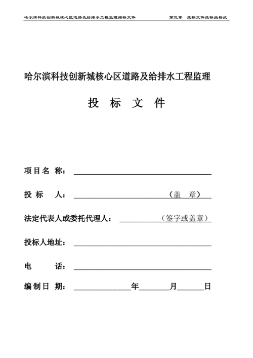 投标文件包封格式doc26页