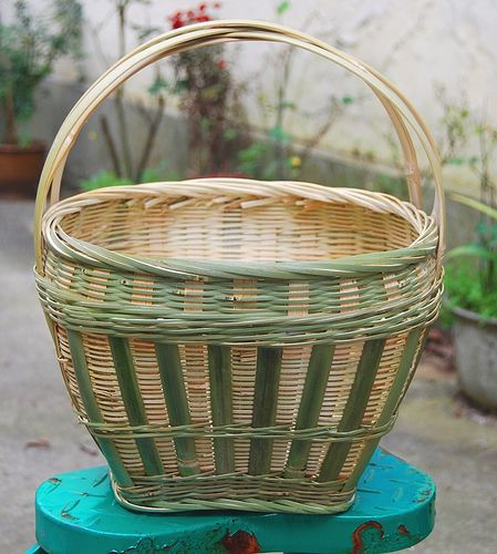 农家人手工编织手提菜篮竹篮子装鸡蛋水果篮收纳篮竹编篮竹器大号小号