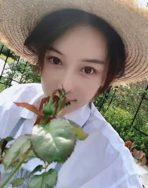 原创张馨予化身花农侍弄花草看到她身上的衬衣网友老何的