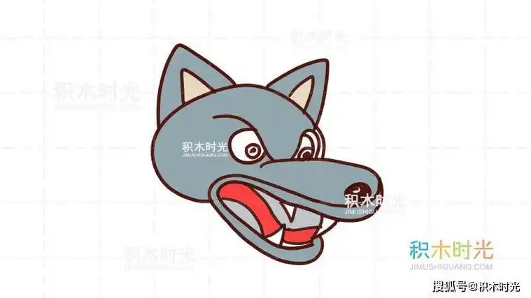 幼儿绘画如何画狼简笔画狼简笔画 儿童亲子绘画狼简笔画如何画简笔画