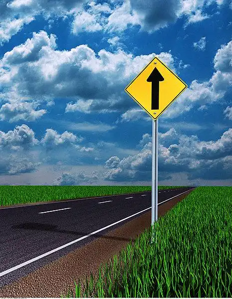 路标,道路,天空