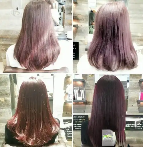 【图】性感酒红色葡萄红色染发 成熟大女人染发流行色_时尚发型_发藏