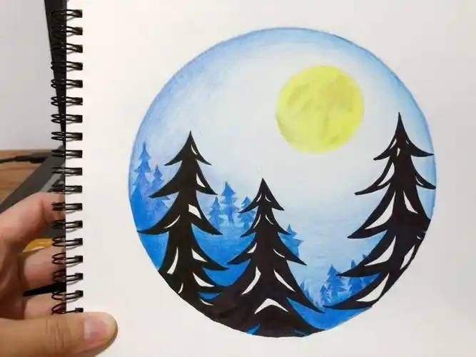 简单的水溶彩铅简笔画视频