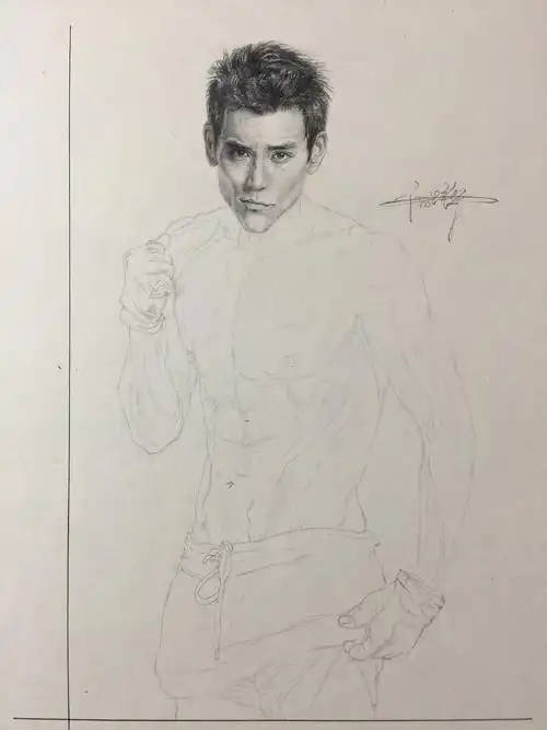 人物素描彭于晏