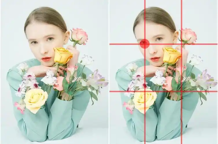 九宫格构图九宫格拍人像技巧构图九宫格拍照姿势 | 数字自拍pose