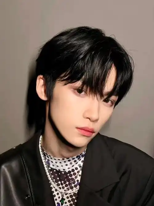 网红假发男中分刘海发型帅气时尚短直发拍照日常日常整顶假发