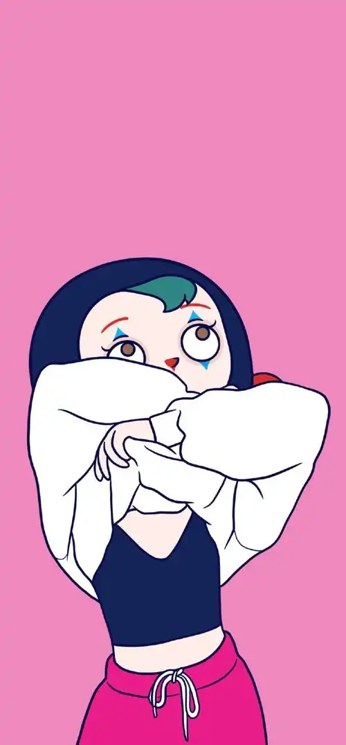 手机壁纸##手绘头像##原创插画##十三白是小丑