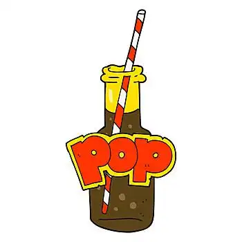 卡通,碳酸饮料,瓶子