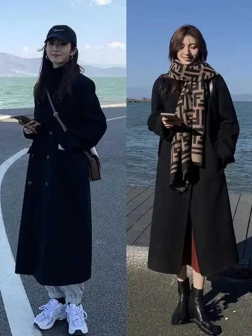 黑色大衣之所以是乏味单品,无非是搭配上不够时髦.
