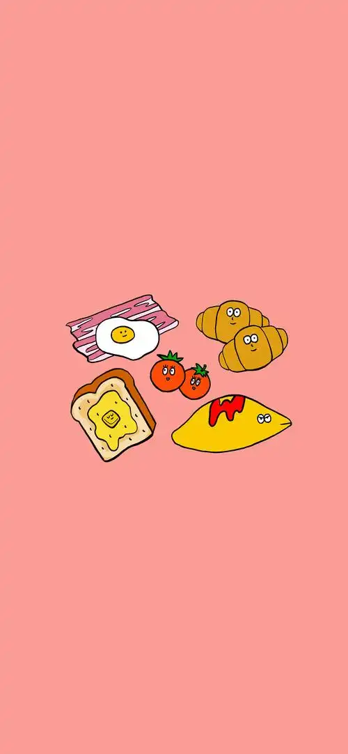 手绘卡通美食手机壁纸-卡通壁纸 - 壁纸之家