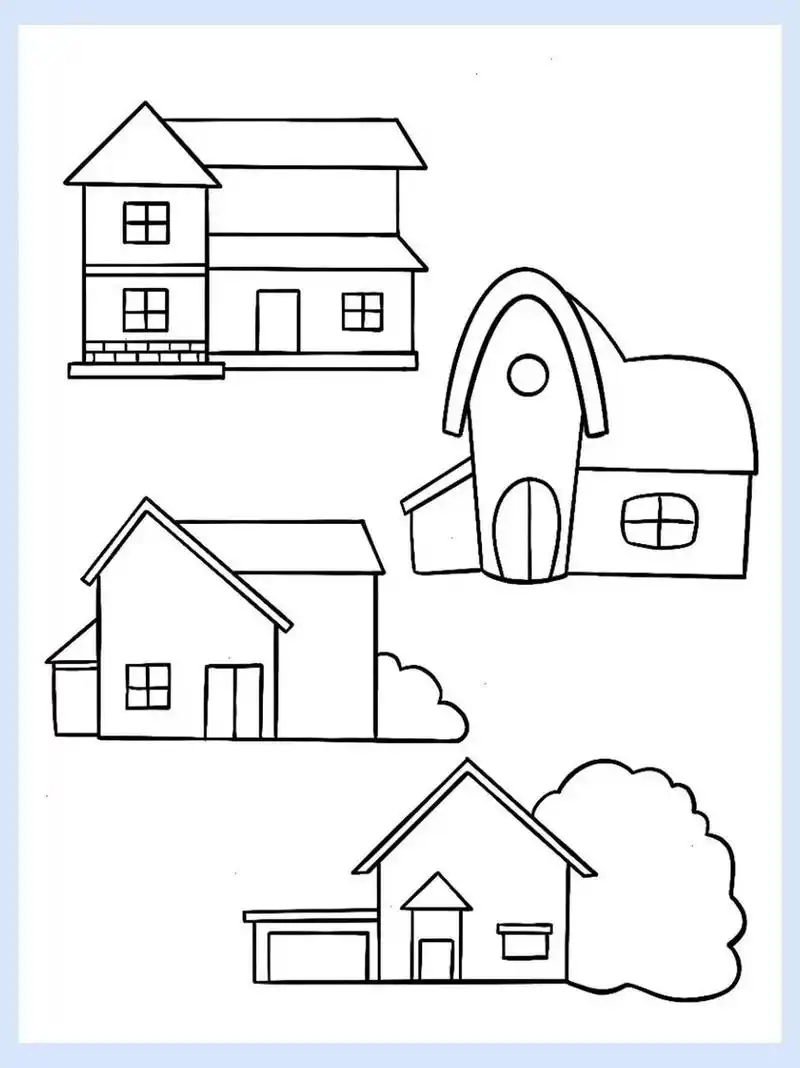 简笔画|别墅 929292