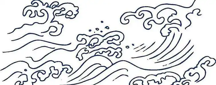 环形水波纹简笔画